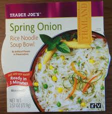 Soup on the Go!  Spring Onion Rice Noodle Soup